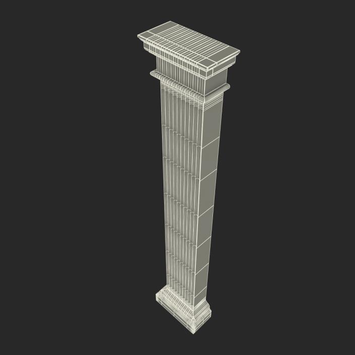 3D Pilaster Doric Greco Roman 3 model