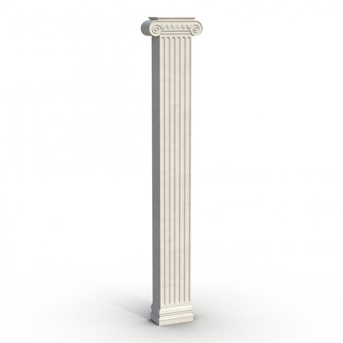 3D Pilaster Ionic Greco Roman 2 model