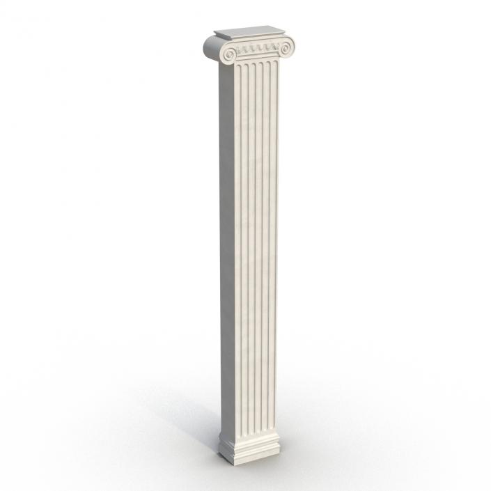 3D Pilaster Ionic Greco Roman 2 model