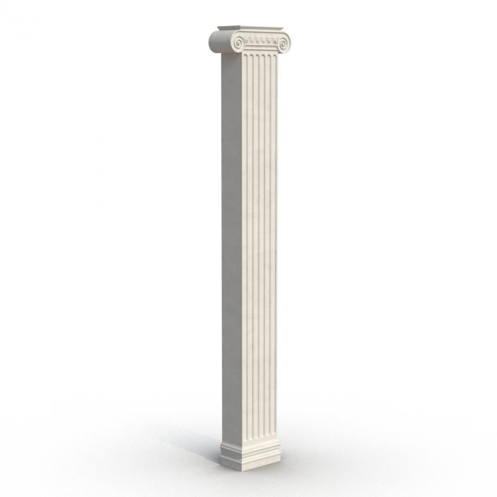 3D Pilaster Ionic Greco Roman 2 model