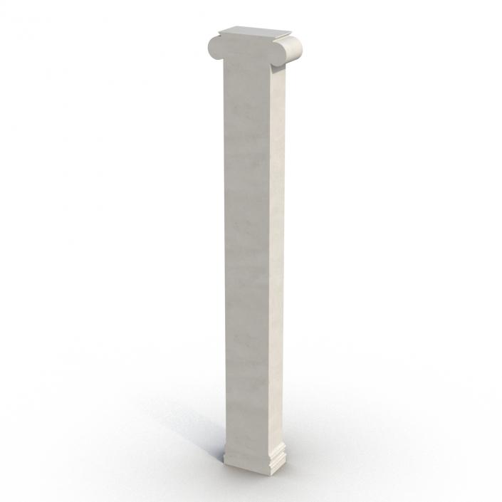 3D Pilaster Ionic Greco Roman 2 model