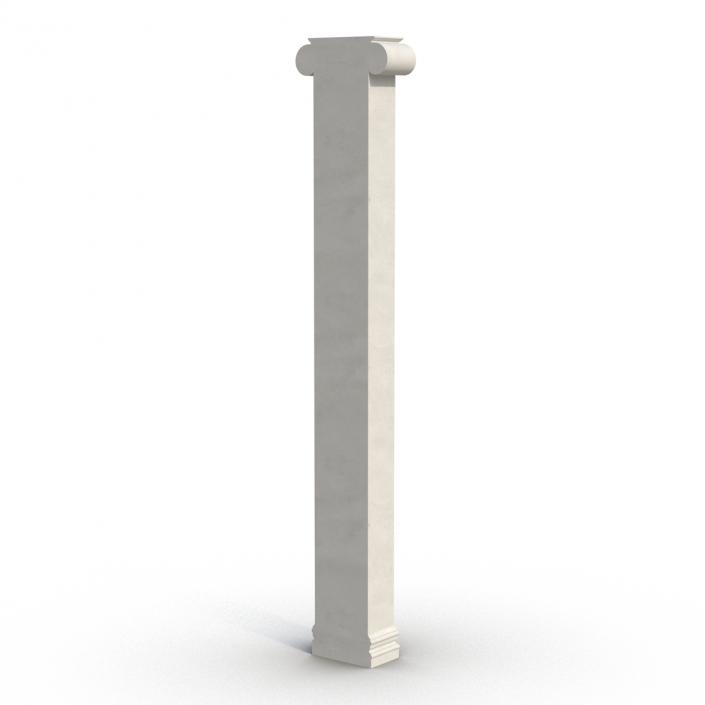 3D Pilaster Ionic Greco Roman 2 model