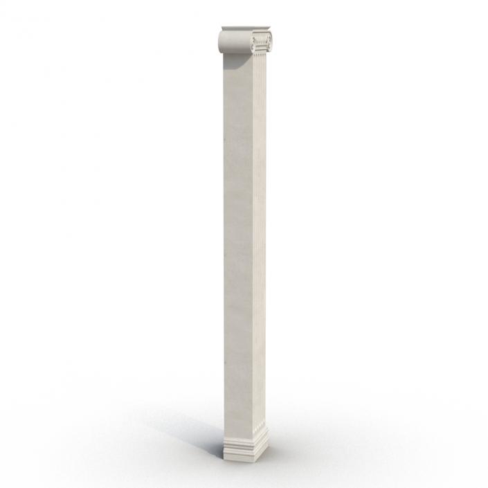 3D Pilaster Ionic Greco Roman 2 model