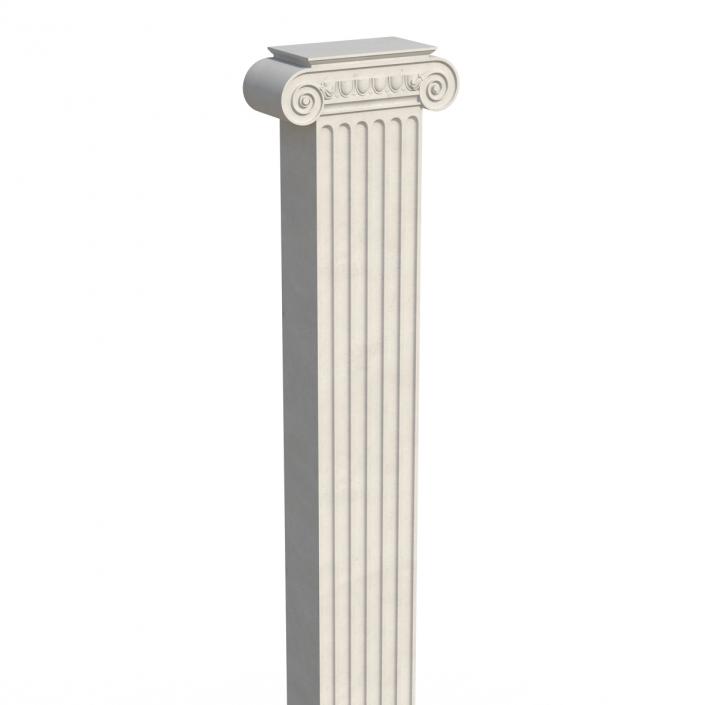 3D Pilaster Ionic Greco Roman 2 model