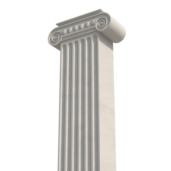 3D Pilaster Ionic Greco Roman 2 model