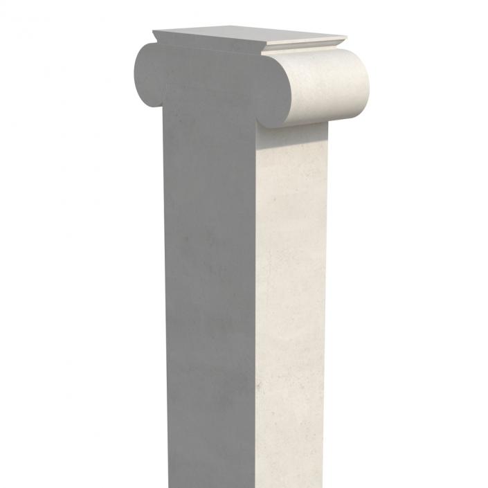 3D Pilaster Ionic Greco Roman 2 model