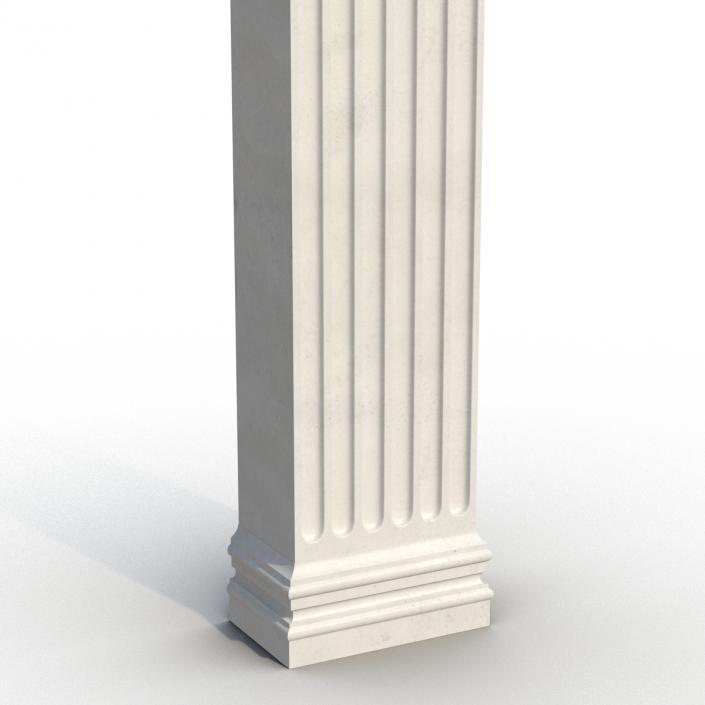 3D Pilaster Ionic Greco Roman 2 model