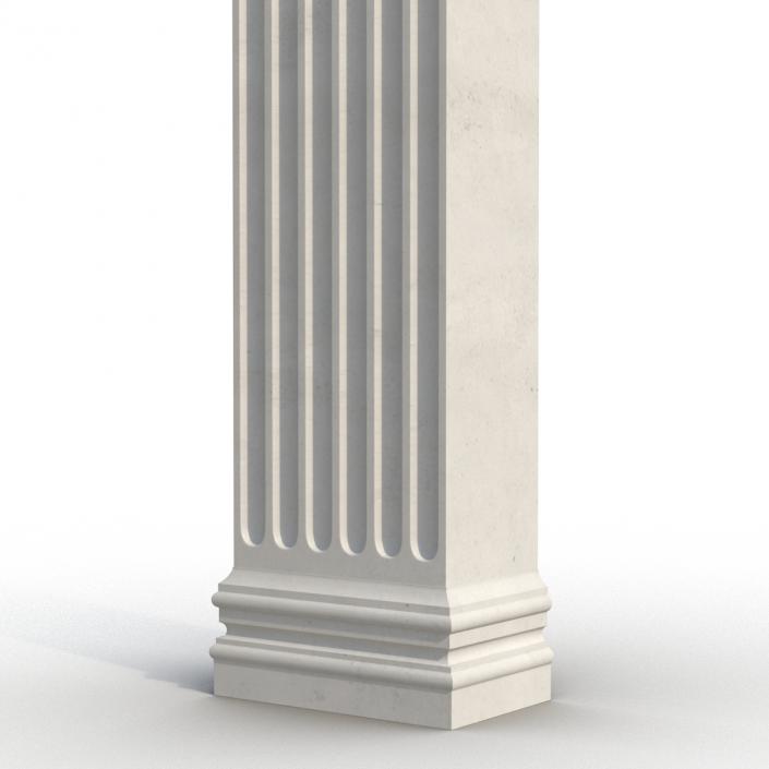 3D Pilaster Ionic Greco Roman 2 model