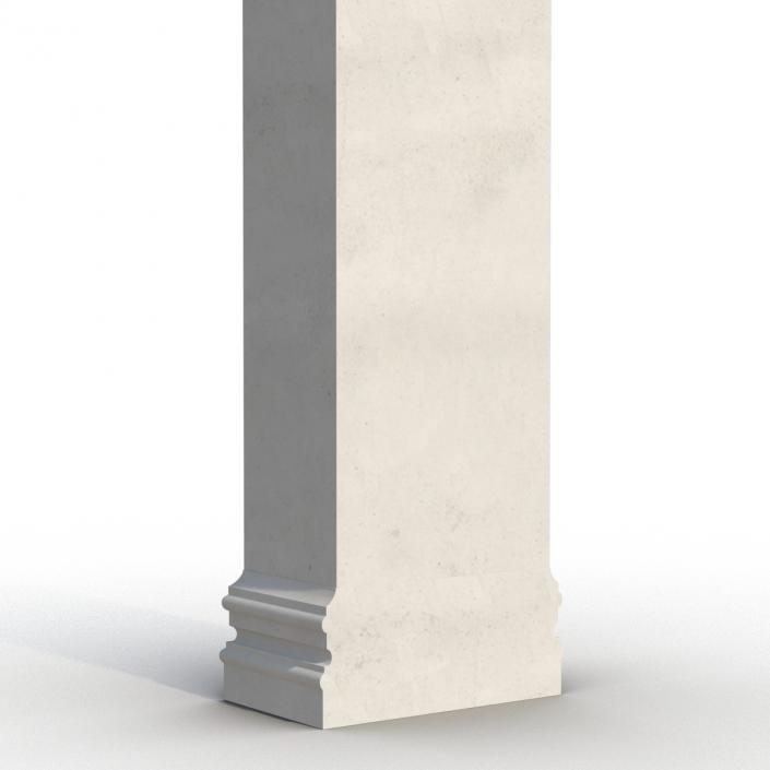 3D Pilaster Ionic Greco Roman 2 model