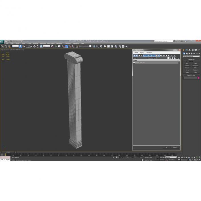 3D Pilaster Ionic Greco Roman 2 model