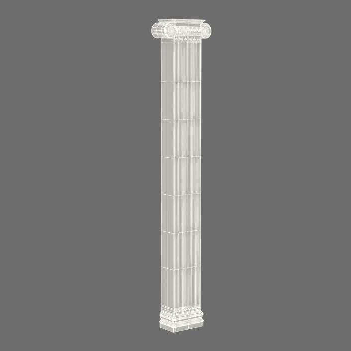 3D Pilaster Ionic Greco Roman 2 model