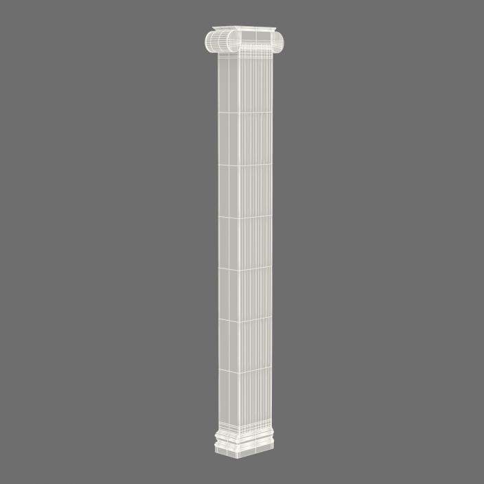 3D Pilaster Ionic Greco Roman 2 model