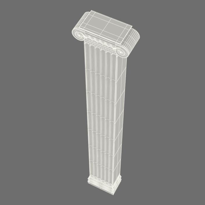 3D Pilaster Ionic Greco Roman 2 model