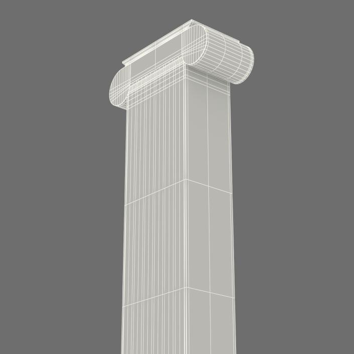 3D Pilaster Ionic Greco Roman 2 model