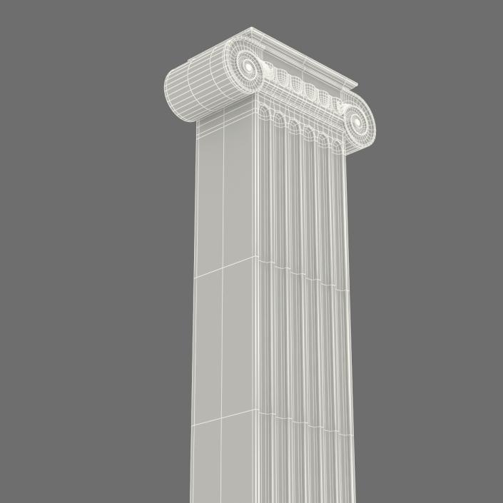 3D Pilaster Ionic Greco Roman 2 model