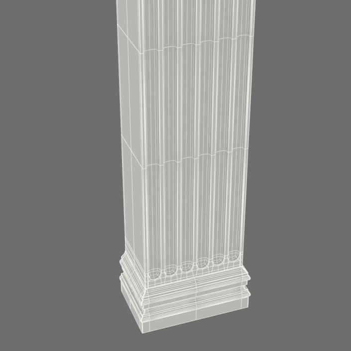 3D Pilaster Ionic Greco Roman 2 model