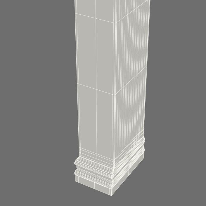 3D Pilaster Ionic Greco Roman 2 model