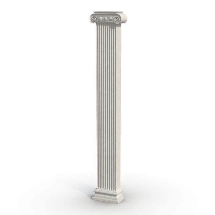 3D Pilaster Ionic Greco Roman 3 model