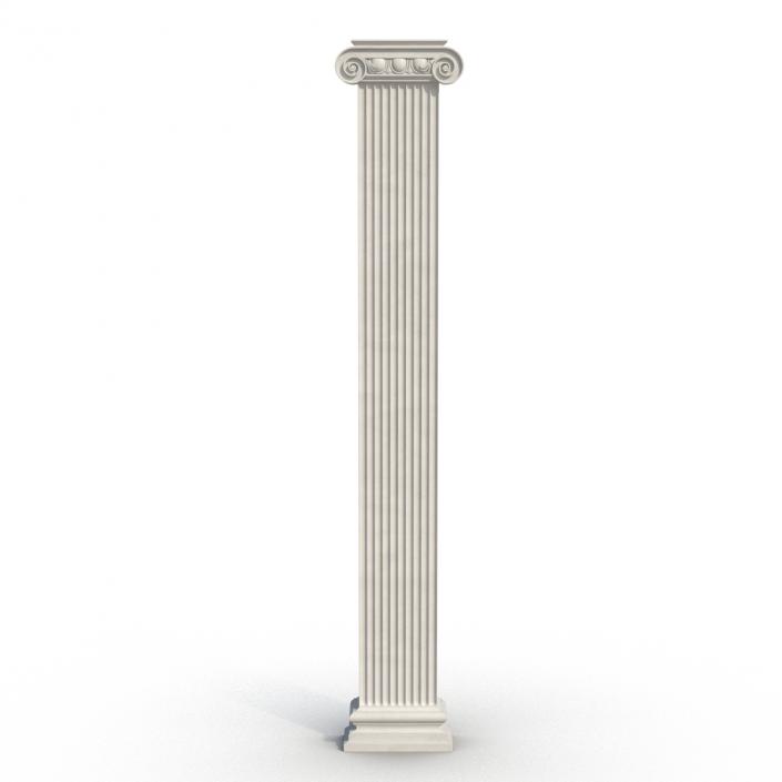 3D Pilaster Ionic Greco Roman 3 model