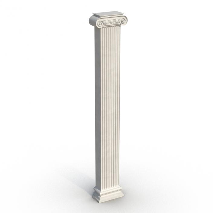 3D Pilaster Ionic Greco Roman 3 model