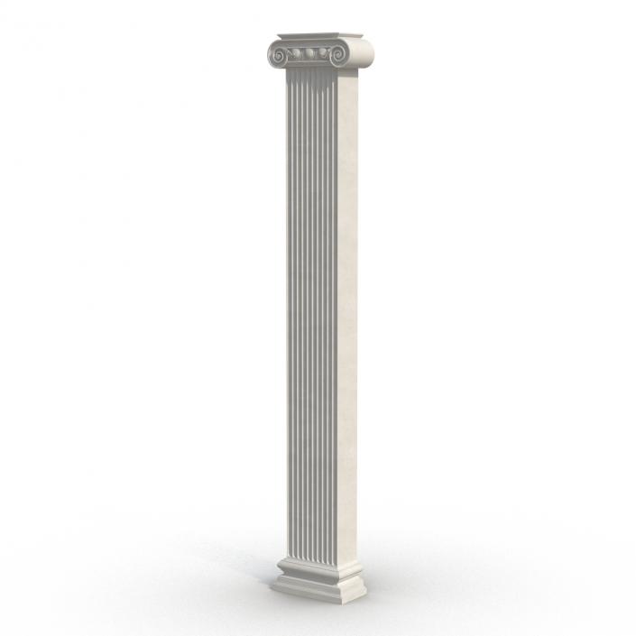 3D Pilaster Ionic Greco Roman 3 model