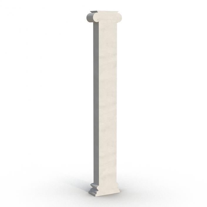 3D Pilaster Ionic Greco Roman 3 model