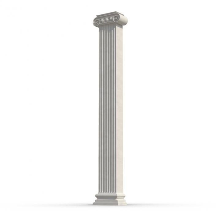 3D Pilaster Ionic Greco Roman 3 model