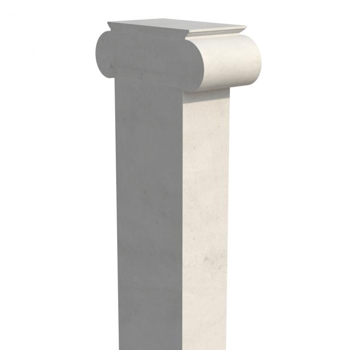 3D Pilaster Ionic Greco Roman 3 model