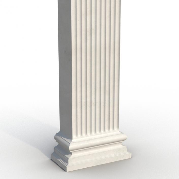 3D Pilaster Ionic Greco Roman 3 model