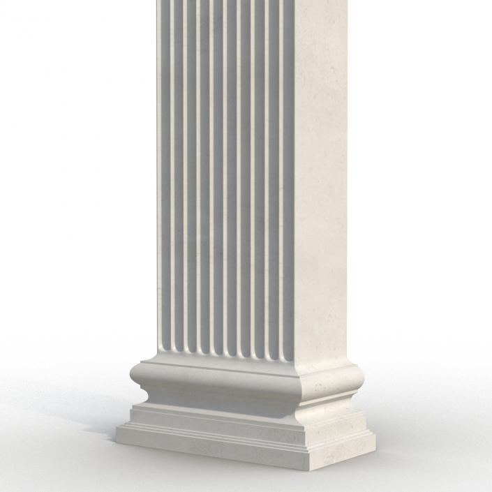 3D Pilaster Ionic Greco Roman 3 model