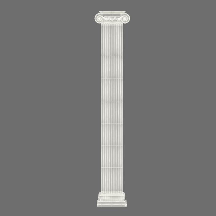 3D Pilaster Ionic Greco Roman 3 model