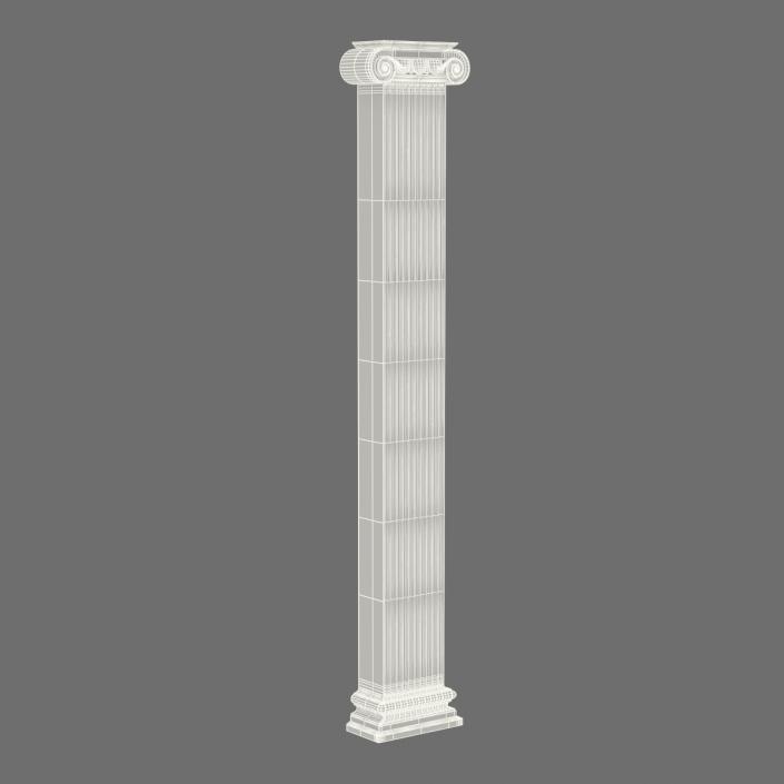 3D Pilaster Ionic Greco Roman 3 model