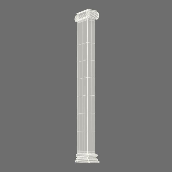 3D Pilaster Ionic Greco Roman 3 model