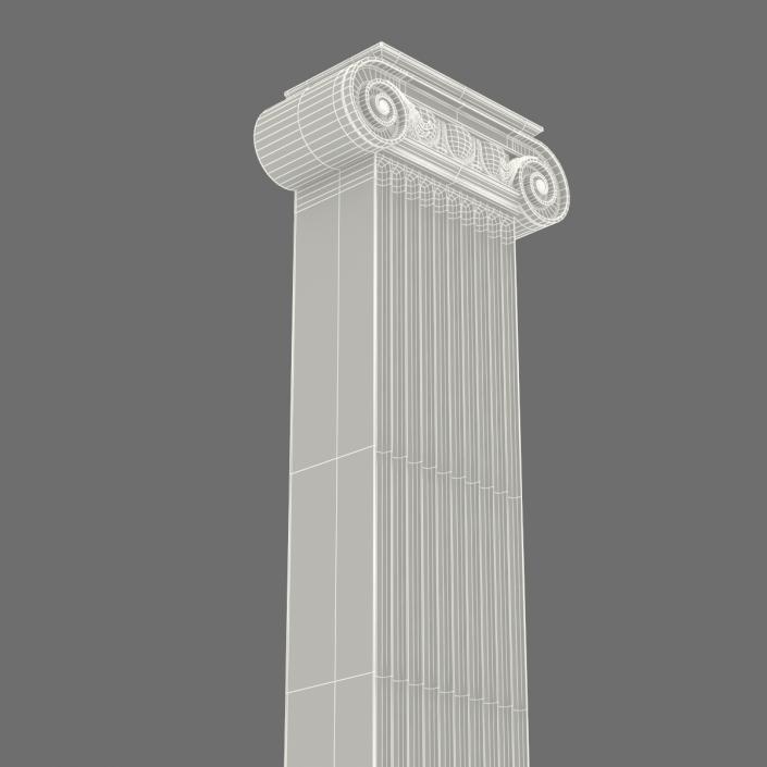 3D Pilaster Ionic Greco Roman 3 model