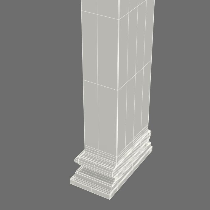 3D Pilaster Ionic Greco Roman 3 model