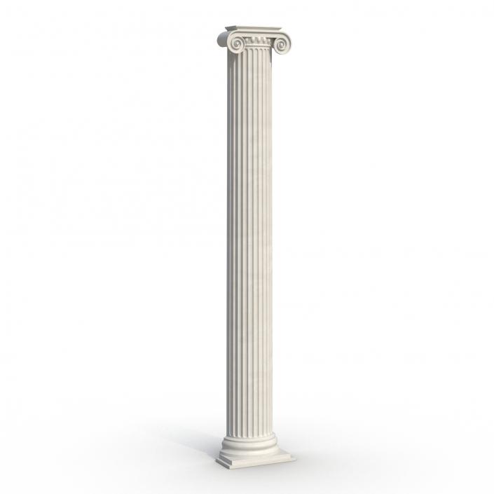 3D Pilaster Ionic Greco Roman