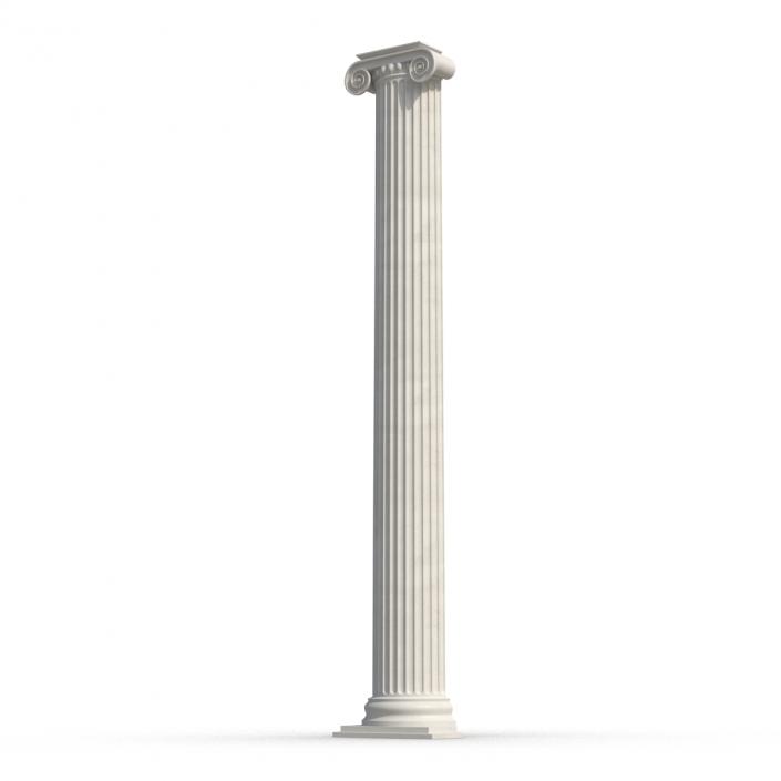 3D Pilaster Ionic Greco Roman