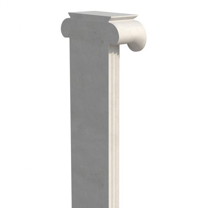 3D Pilaster Ionic Greco Roman