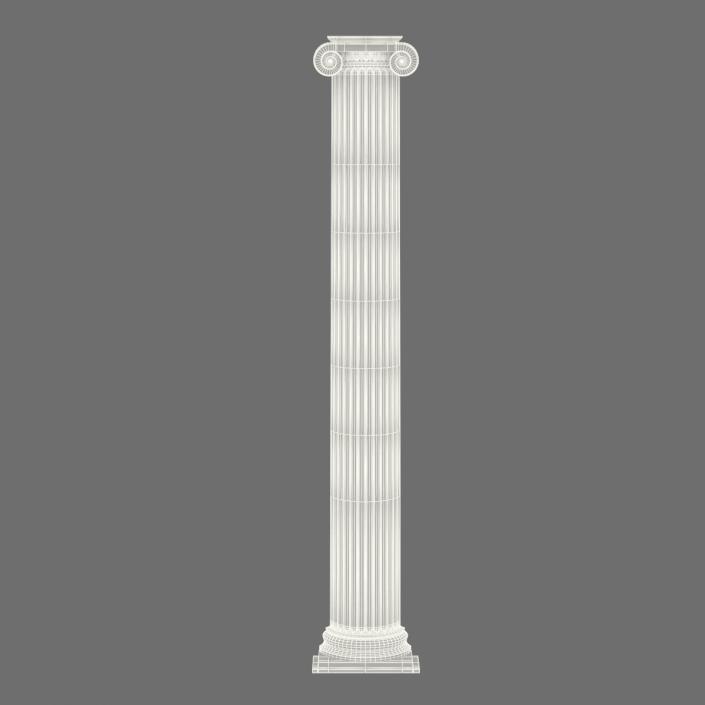 3D Pilaster Ionic Greco Roman