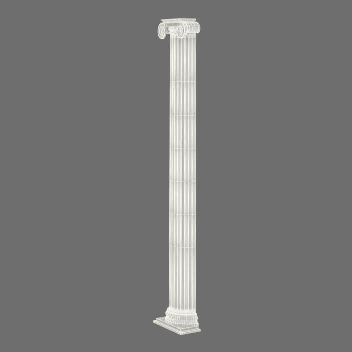 3D Pilaster Ionic Greco Roman