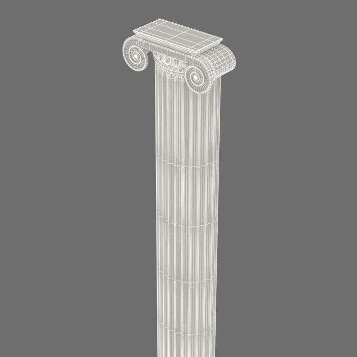 3D Pilaster Ionic Greco Roman