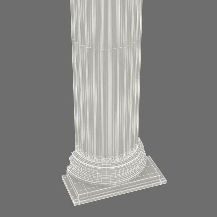 3D Pilaster Ionic Greco Roman