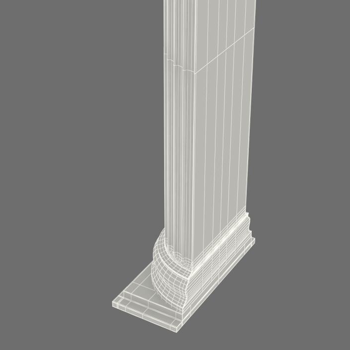 3D Pilaster Ionic Greco Roman