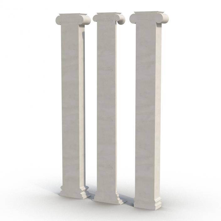 3D Pilasters Ionic Greco Roman Set