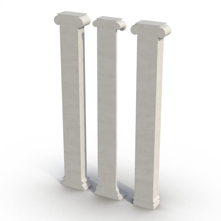 3D Pilasters Ionic Greco Roman Set