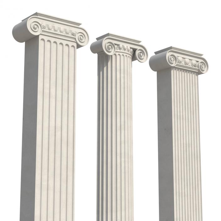 3D Pilasters Ionic Greco Roman Set