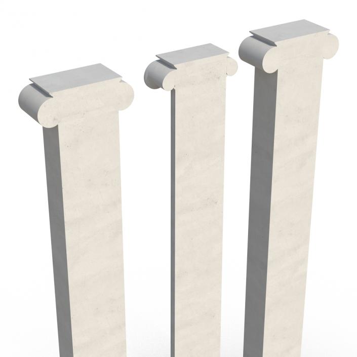 3D Pilasters Ionic Greco Roman Set