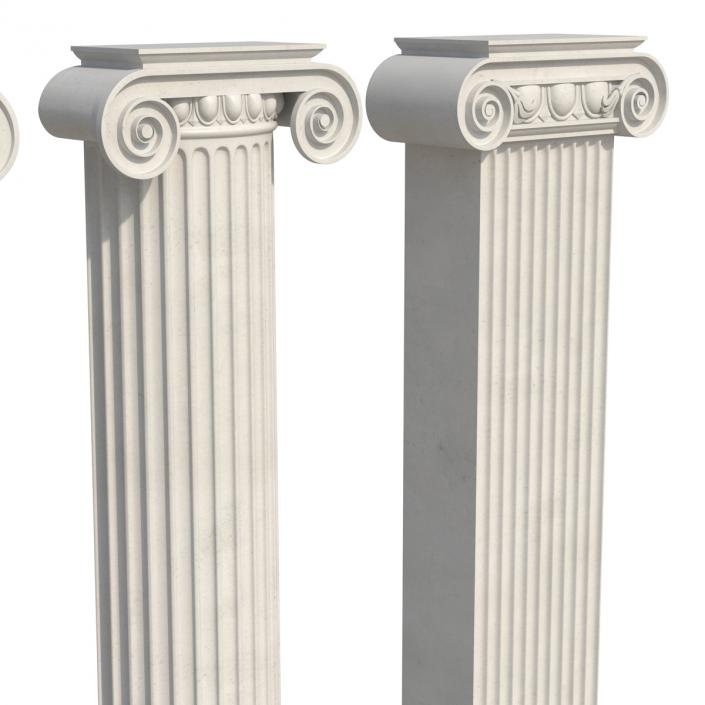 3D Pilasters Ionic Greco Roman Set