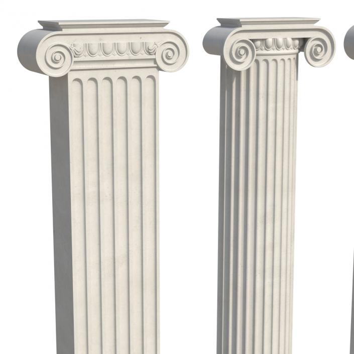 3D Pilasters Ionic Greco Roman Set