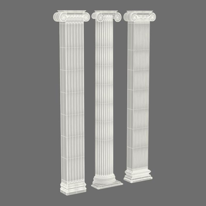 3D Pilasters Ionic Greco Roman Set